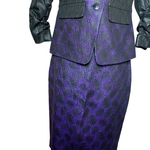 Doncaster Purple Black Skirt Suit - Picture 5 of 7